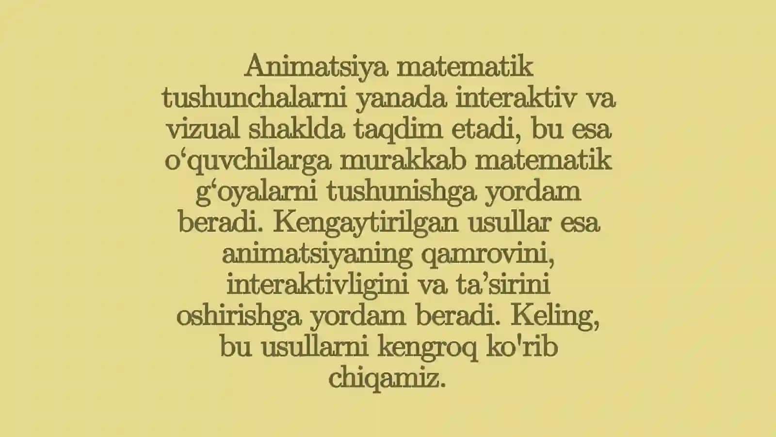 Matematika animatsiyalar to'plami 3