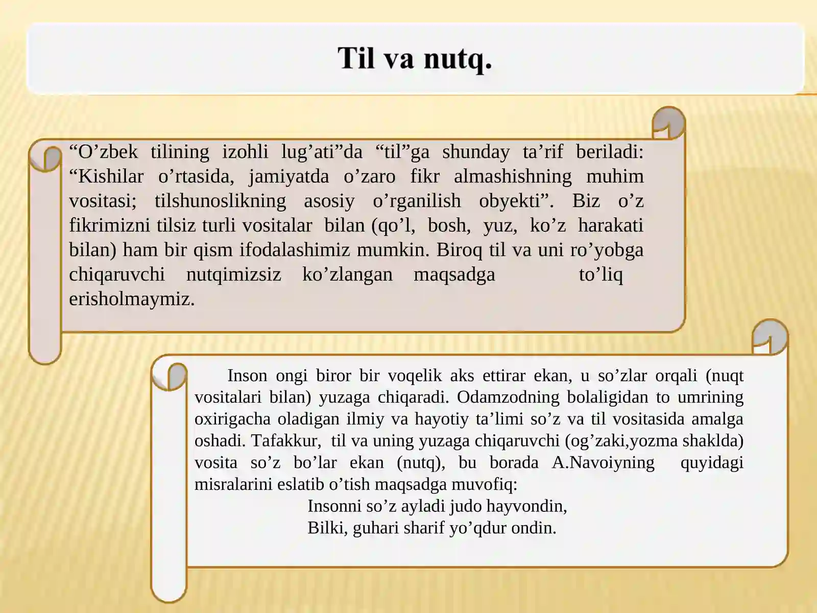 Tafakkur va til 3