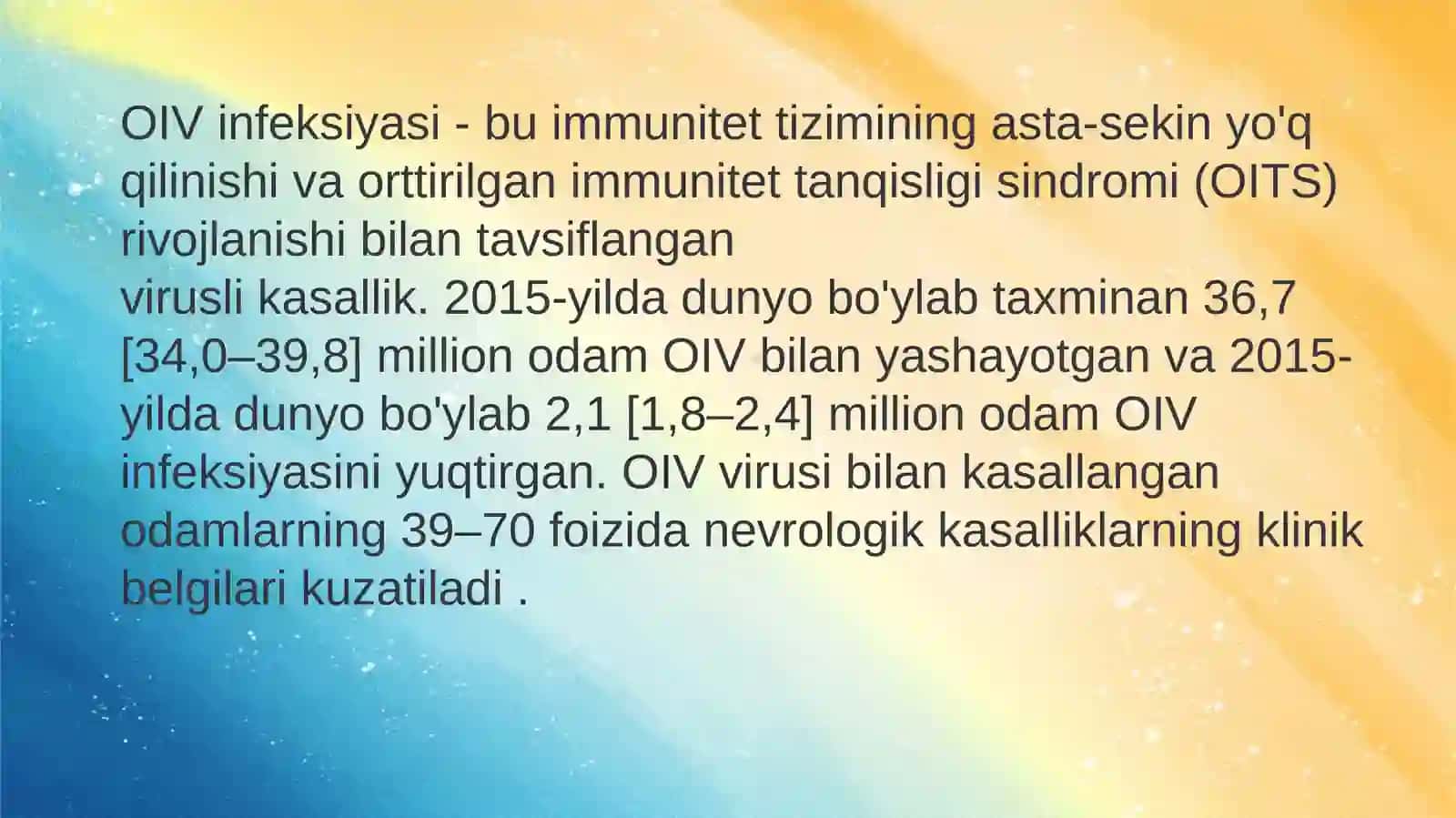OITS (SPID), brutsellyoz va tuberkulozning asab tizimidagi zararlanishlari 3
