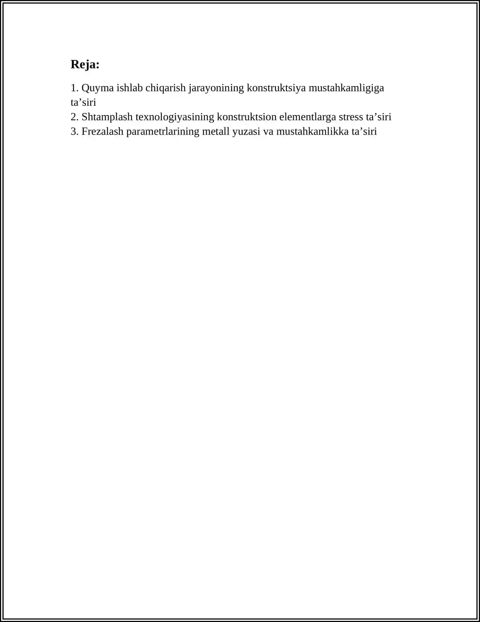 ISHLAB CHIQARISH TEXNOLOGIYASINING KONSTRUKSIYA MUSTAHKAMLIGIGA TA’SIRI 3