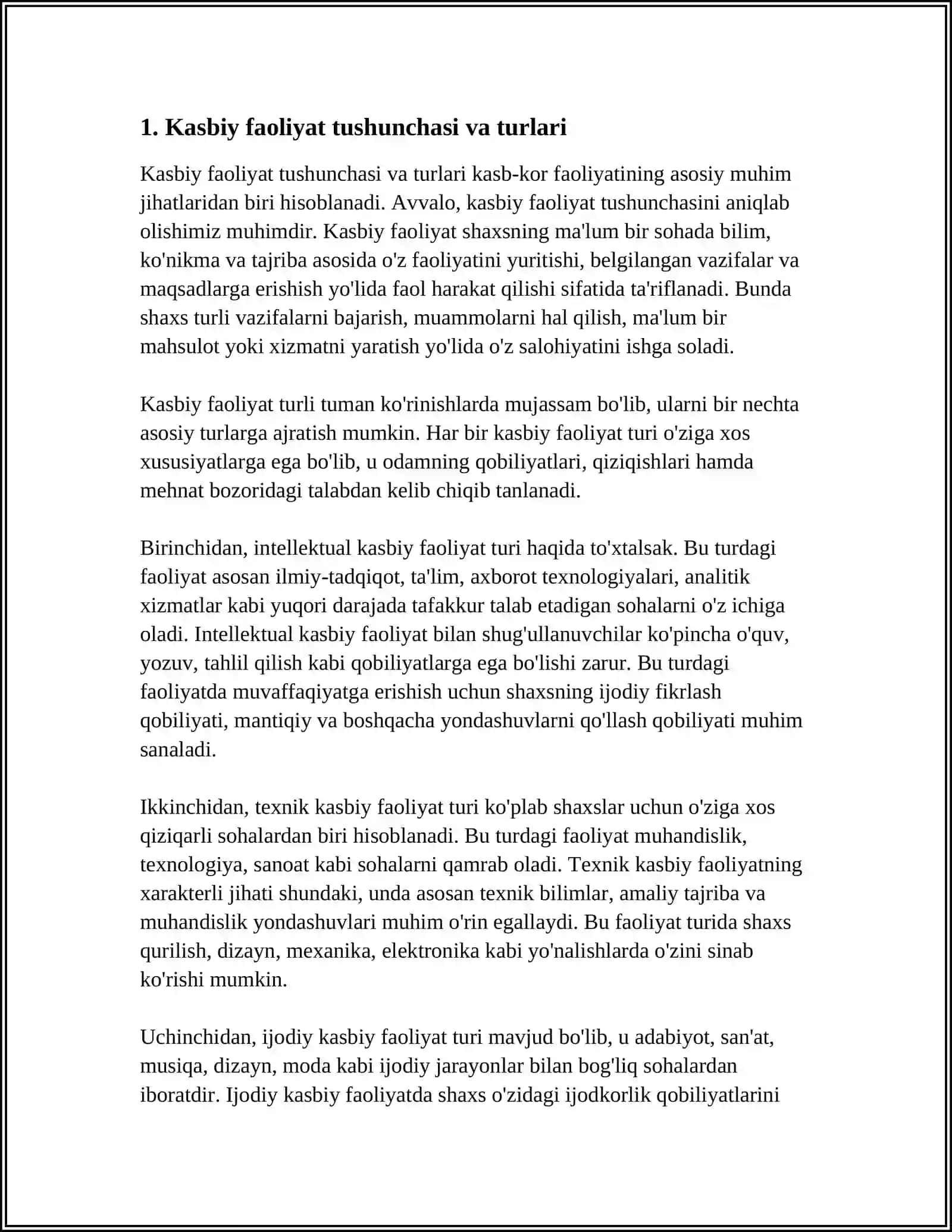 KASBIY FAOLIYAT VA KASBIY QOBILIYATLAR 3