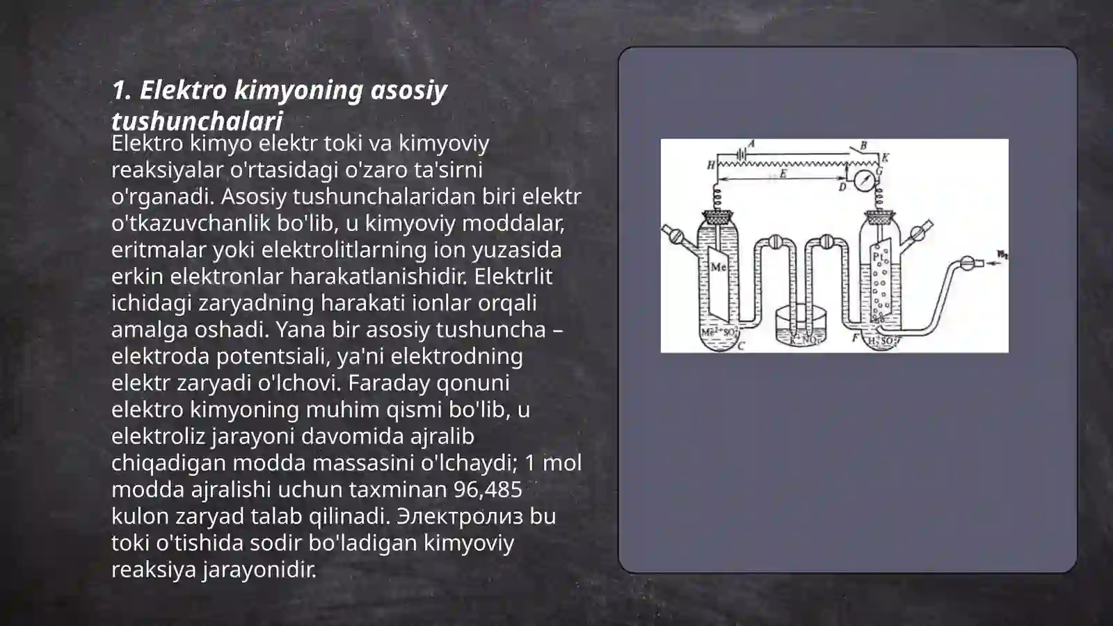 Elektro kimyo tushinshasi 3