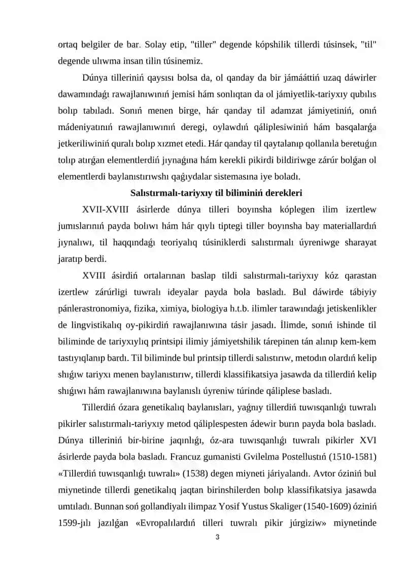 Tariyxıy-salıstırmalı til bilimi 3