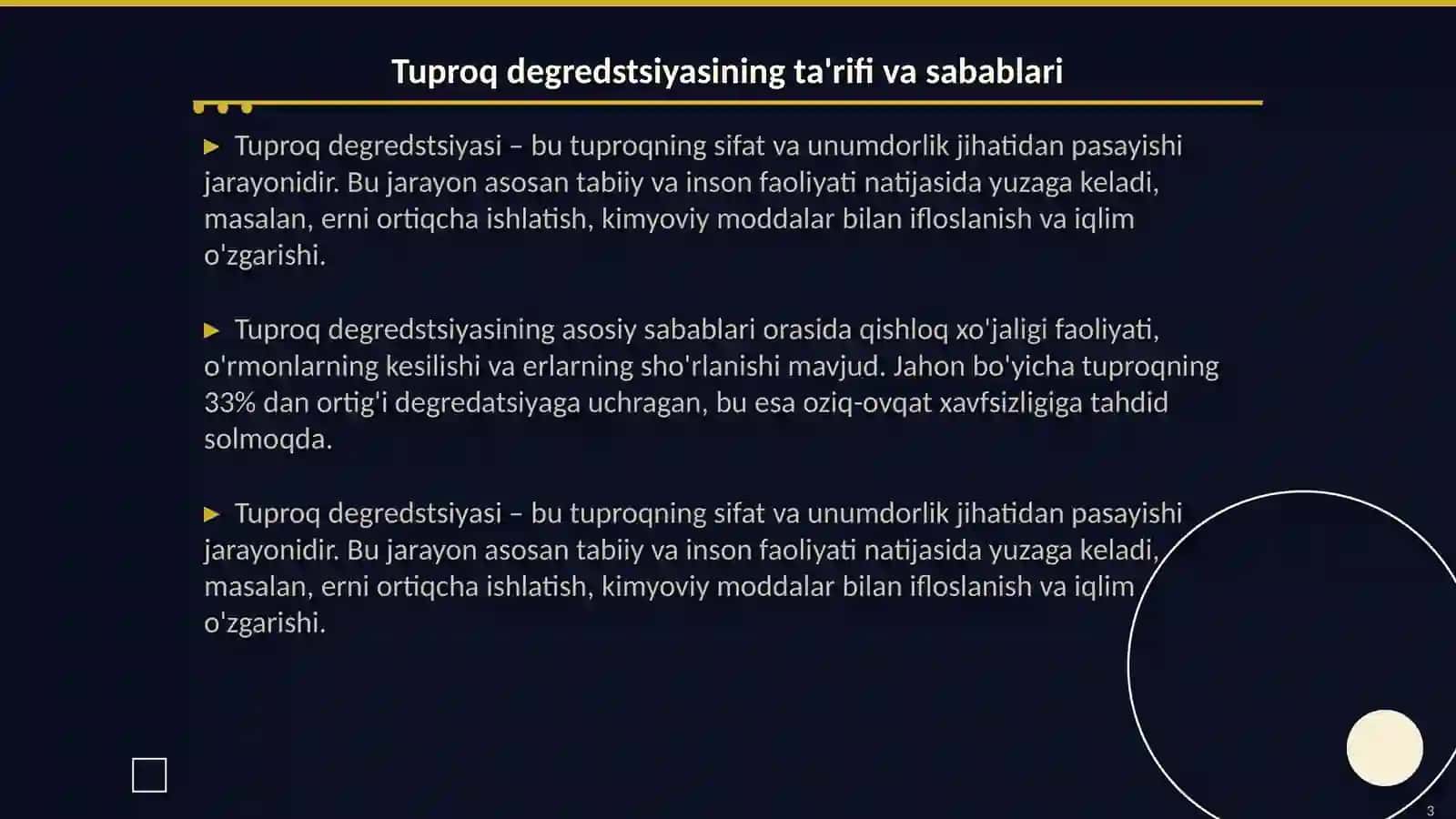 Tuproq degredstsiyasi muammolari va atrof muhit muhofazasi 3