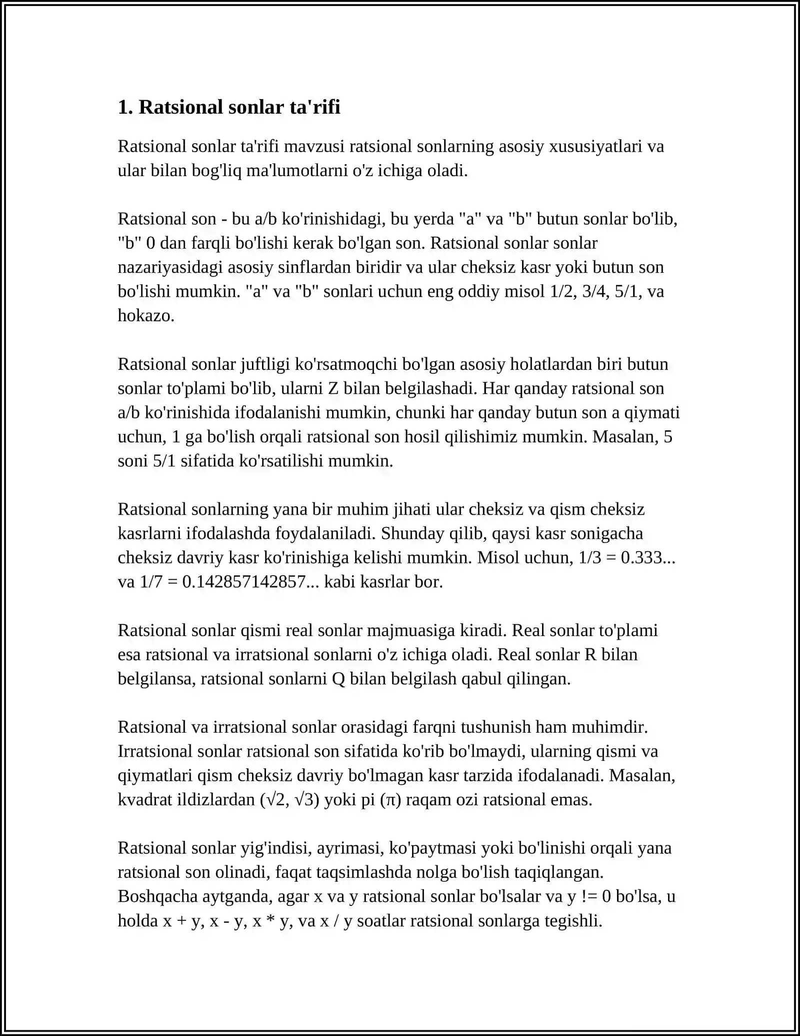 RATSIONAL SONLAR 3
