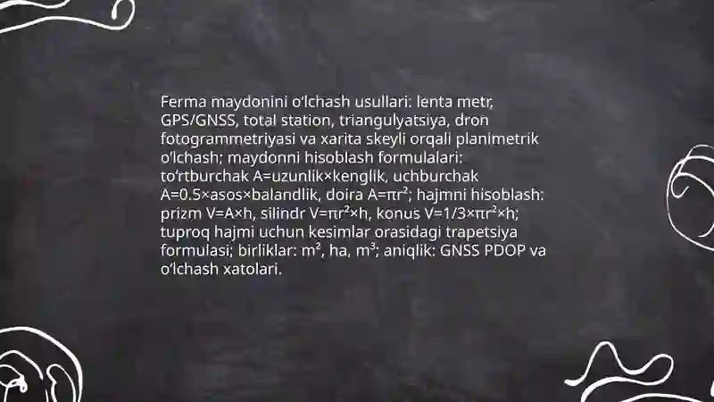 Fermalarni hisoblash usullari 3