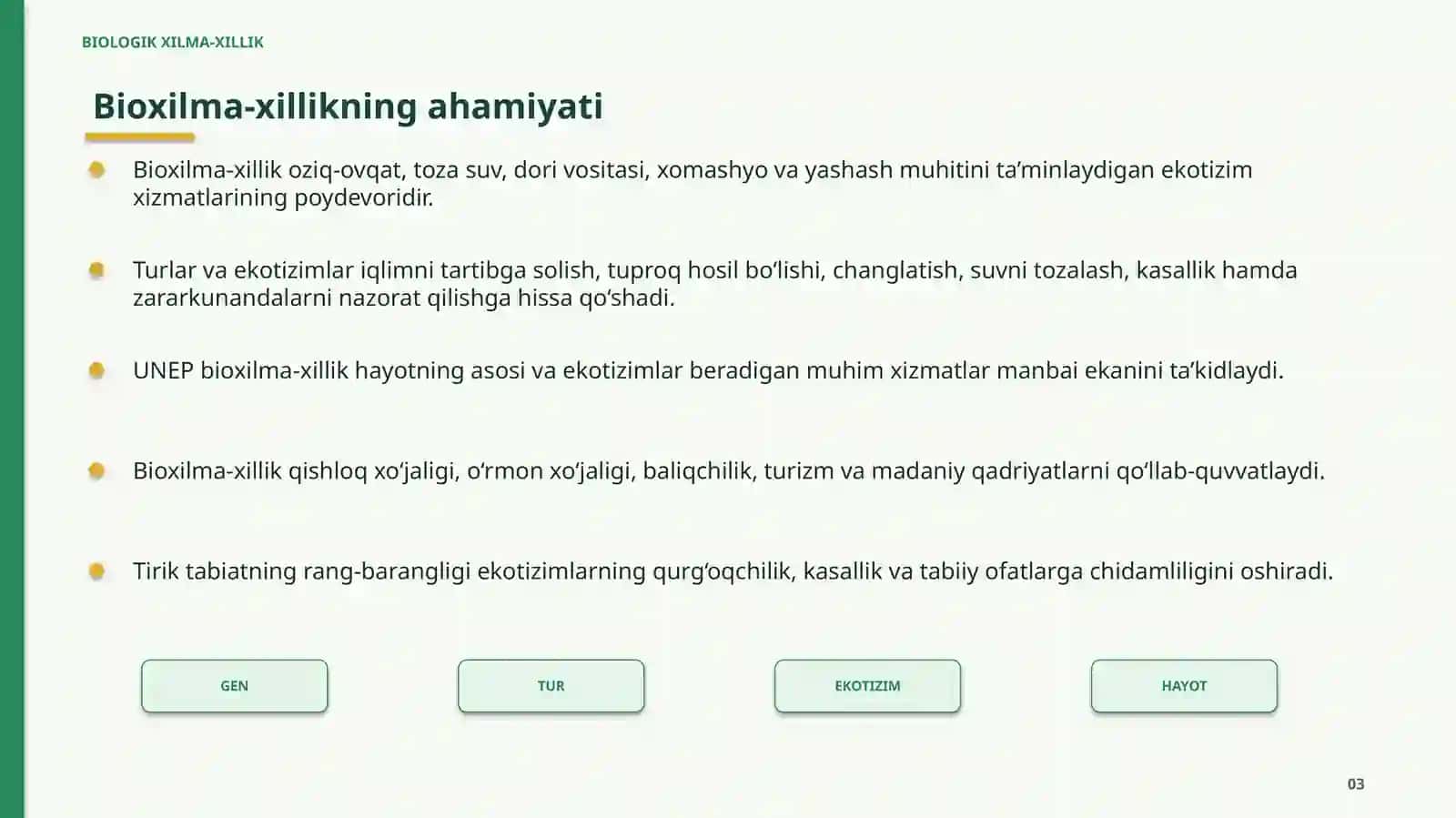 biologik xilma xillig 3