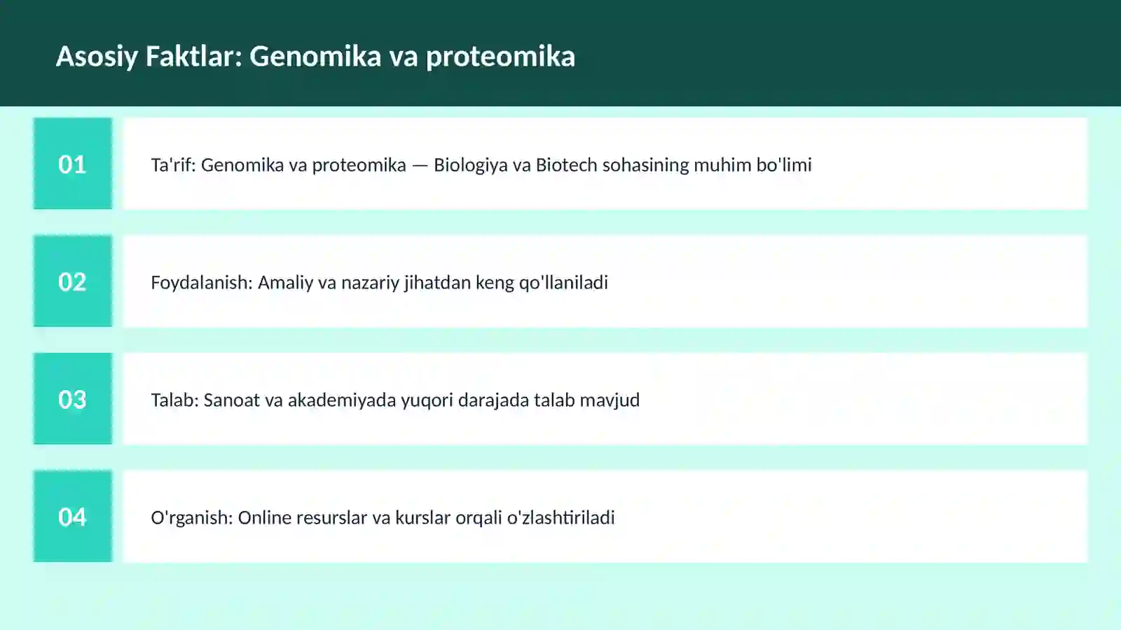 Genomika va proteomika 3