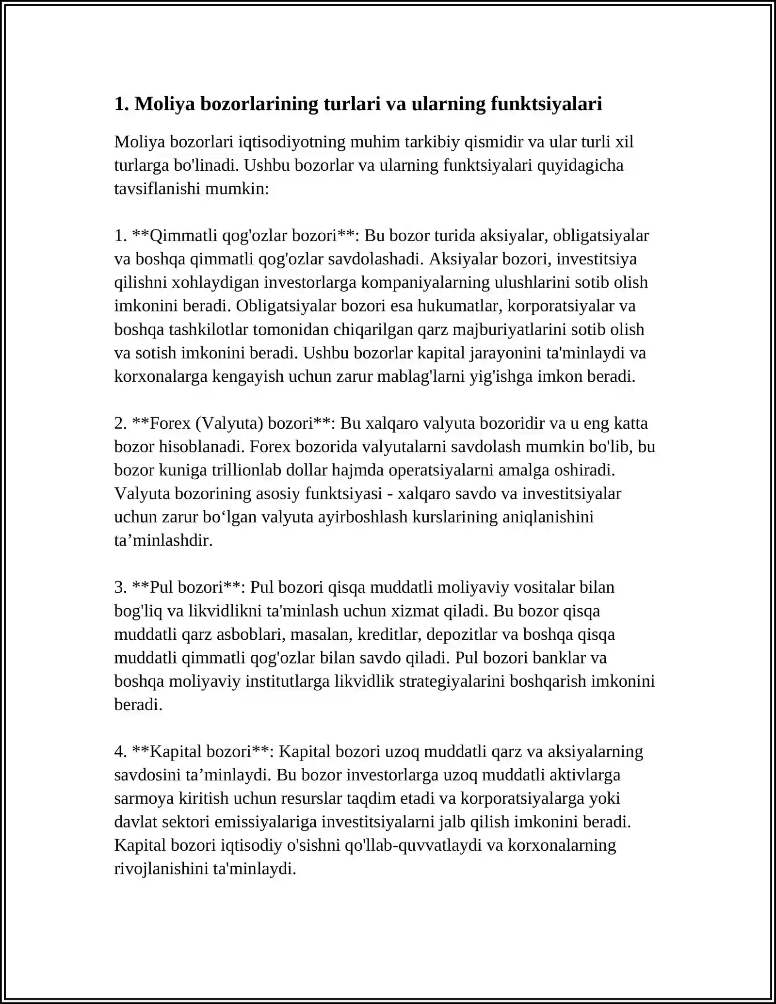 MOLIYA BOZORLARIDA BIZNES TURLARI VA ULARNING RIVOJLANISH HOLATI 3