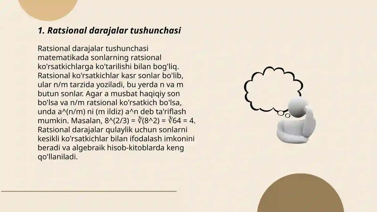 Ratsional daraja va uning xossalari 3