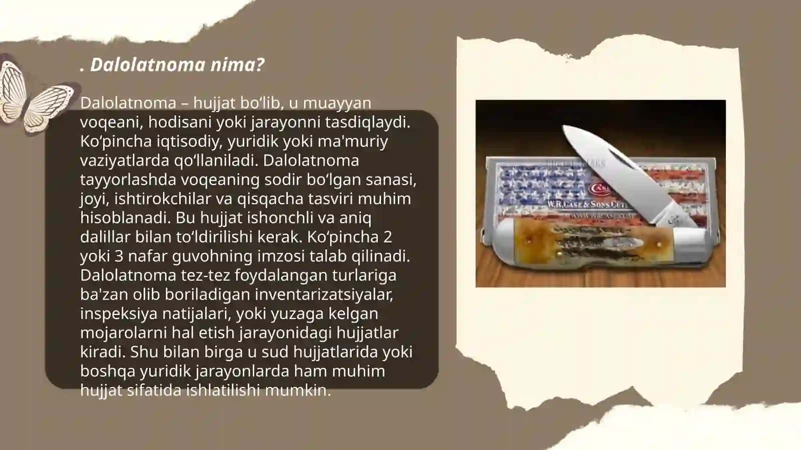 Dalolatnoma tuzilishi va uning qismlari 3