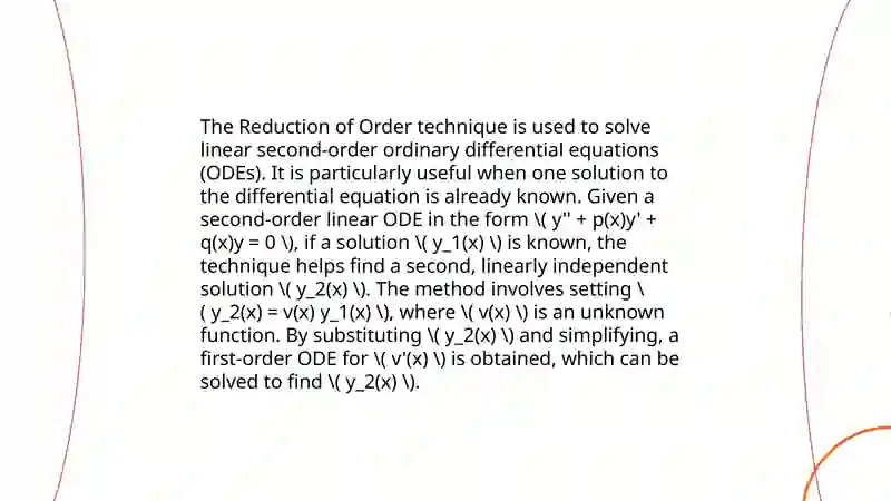 Higher order differial equations that can be reduced in order 3