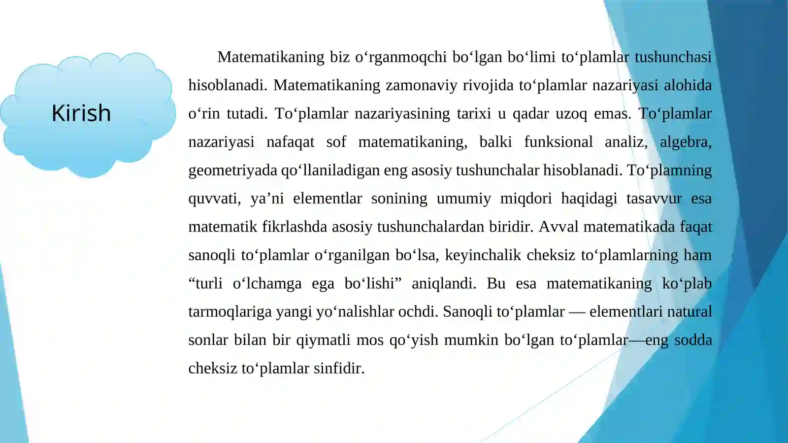 MATEMATIK ANALIZ FANIDAN 3