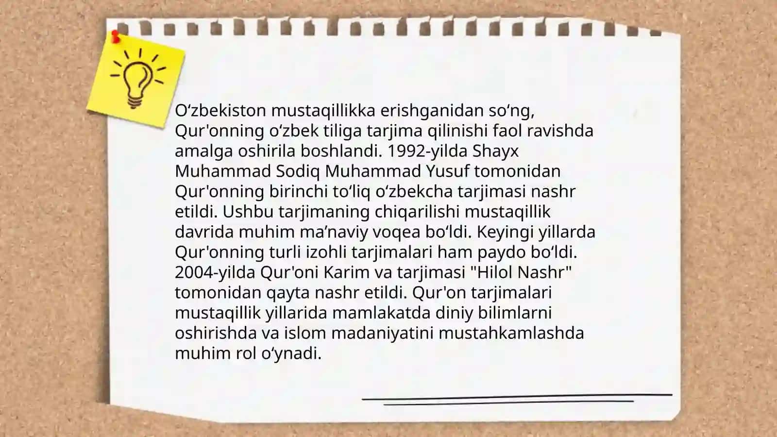 Mustaqillik yillarida Qurʼonning oʻzbek tiliga tarjima qilinishi va taʼsirlari 3