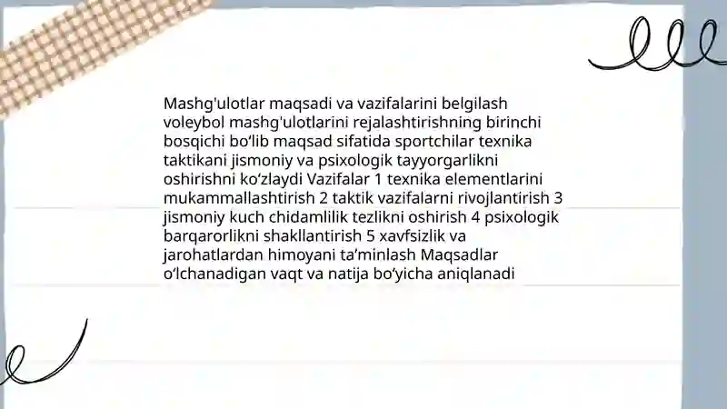 Voleybol mashgulotlarini rejalashtirishni umumiy tamoyili 3