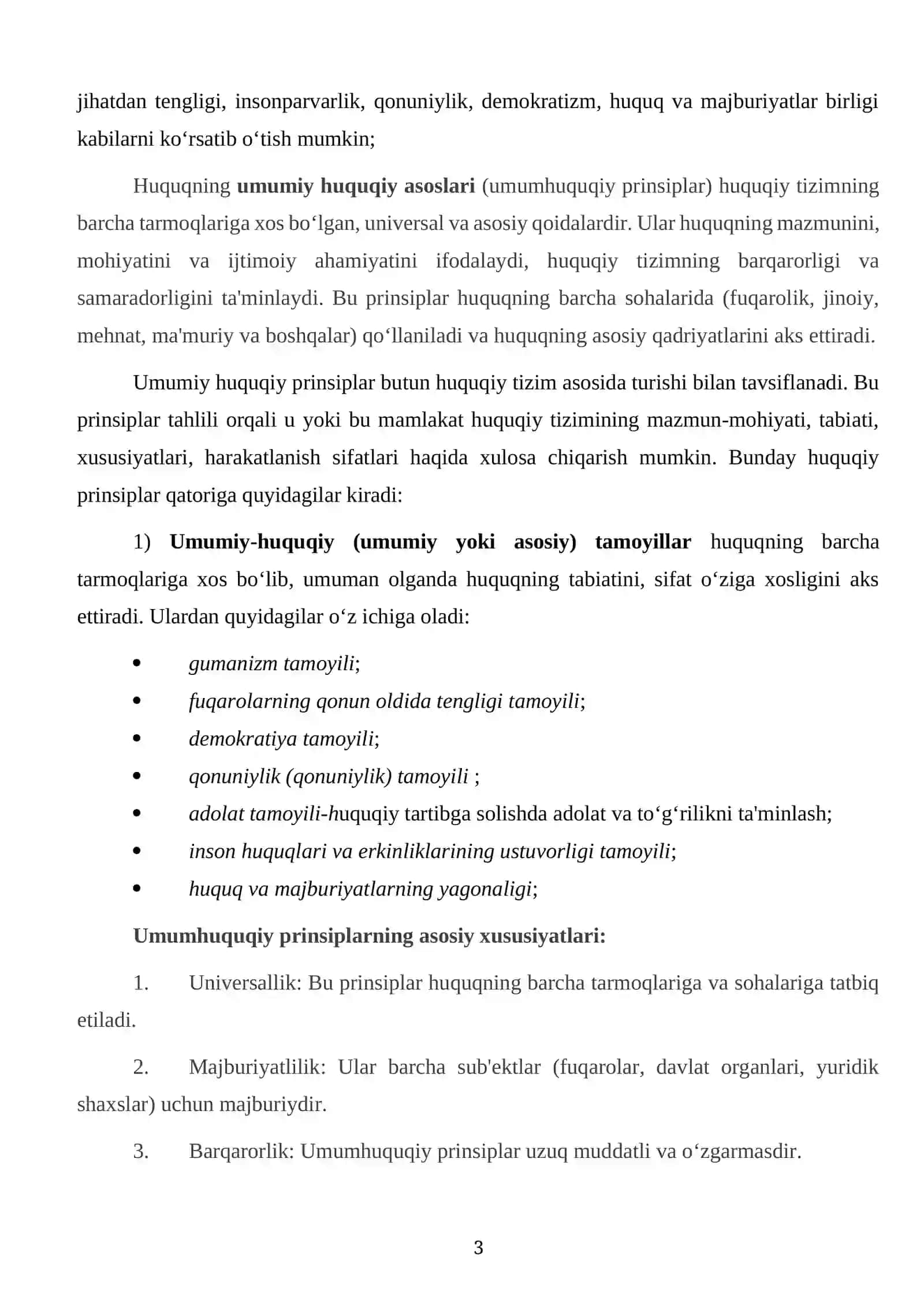 HUQUQ PRINSIPLARI (TAMOYILLARI) 3