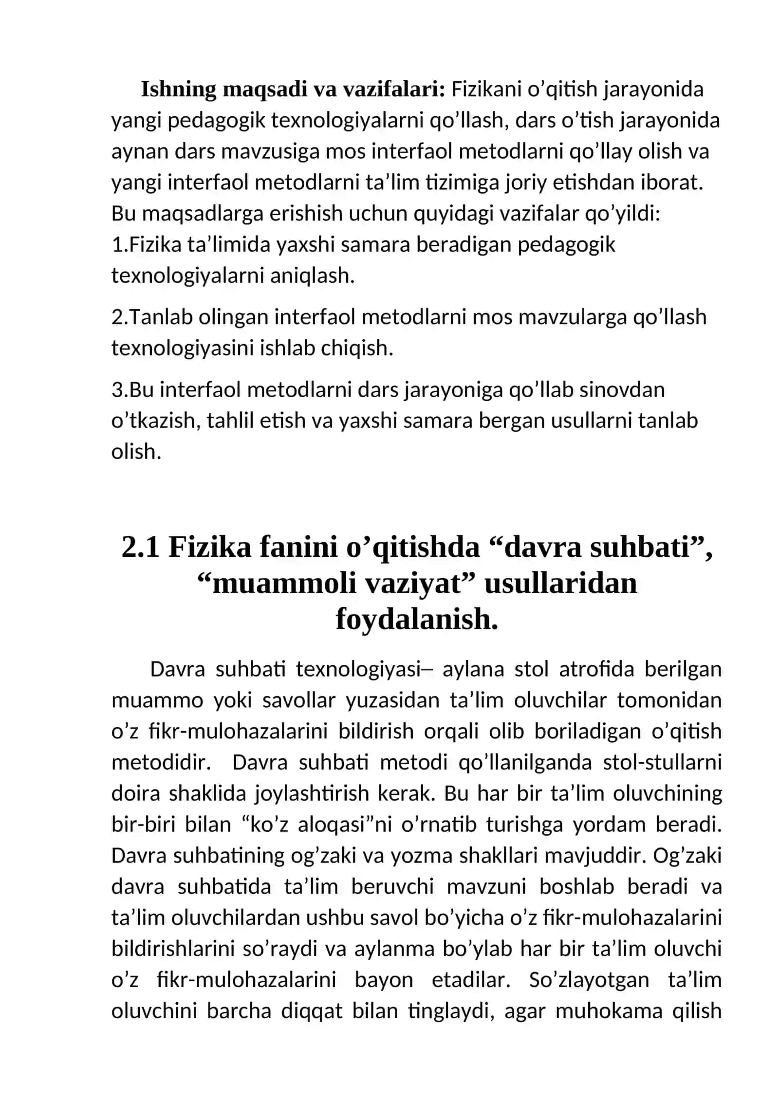 Fizika fanini o’qitishda yangi pedagogik texnologiyalardan foydalanish 3