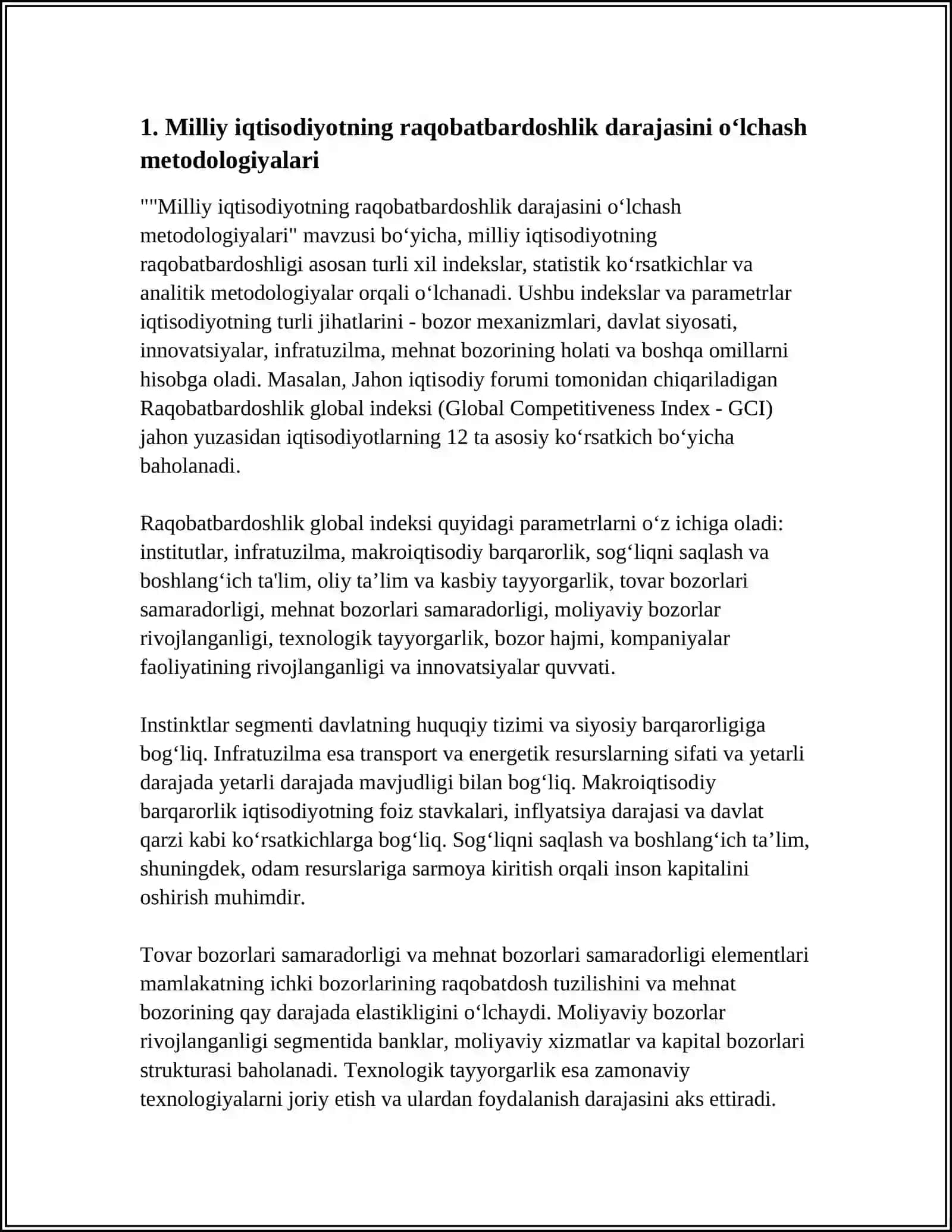 MILLIY IQTISODIYOTNING RAQOBATBARDOSHLIGI 3