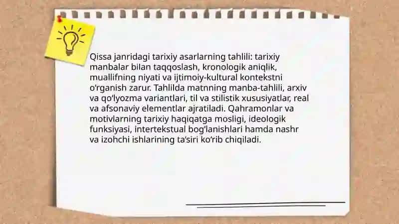 Qissa janridagi asarlar tahlili 3