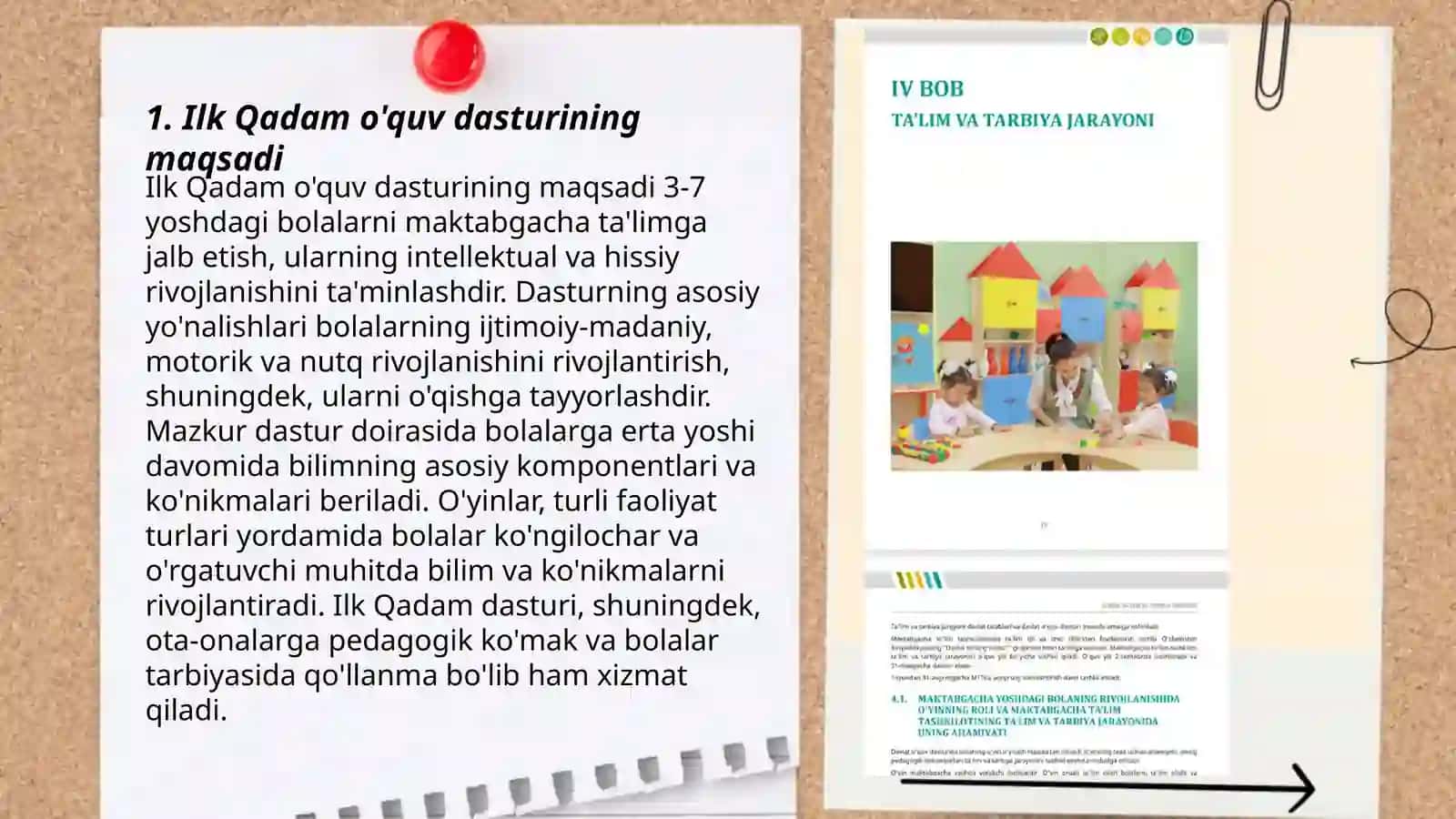 Ilk Qadam o'quv dasturi 3