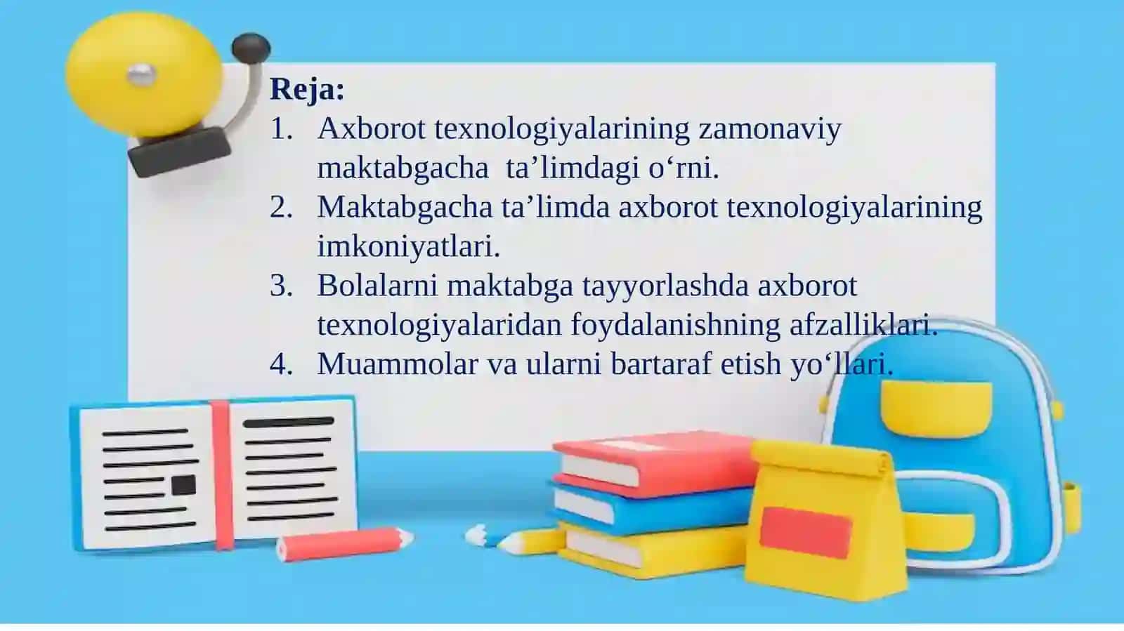 Bolalarni maktabga tayyorlash jarayonida axborot texnologiyalaridan foydalanish. 3