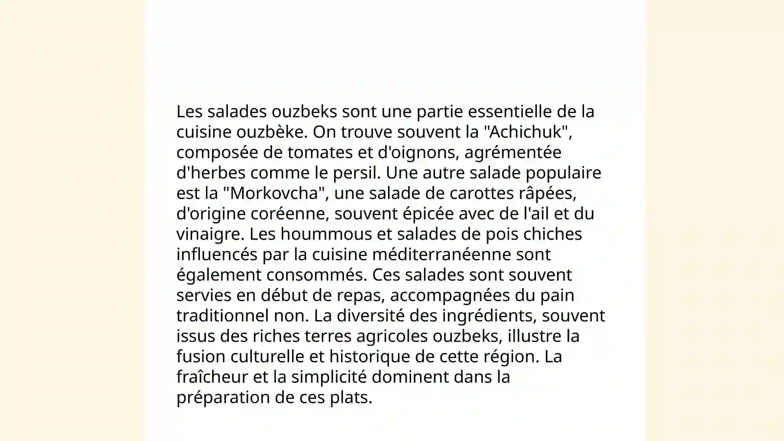 Les salades ouzbèques 3