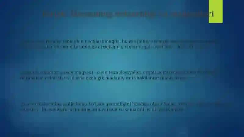 O‘yinlar asosida bolalarni tabiat bilan tanishtirish texnologiyasi 3
