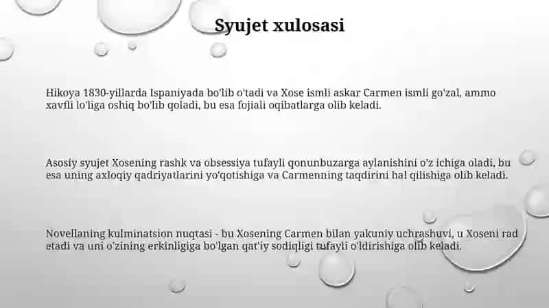 Prosper Merime novelistikasi "Karmen" novellasi tahlili 3