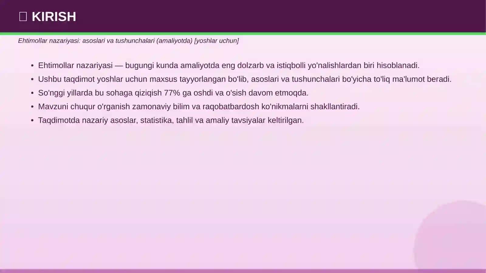 EHTIMOLLAR NAZARIYASI 3