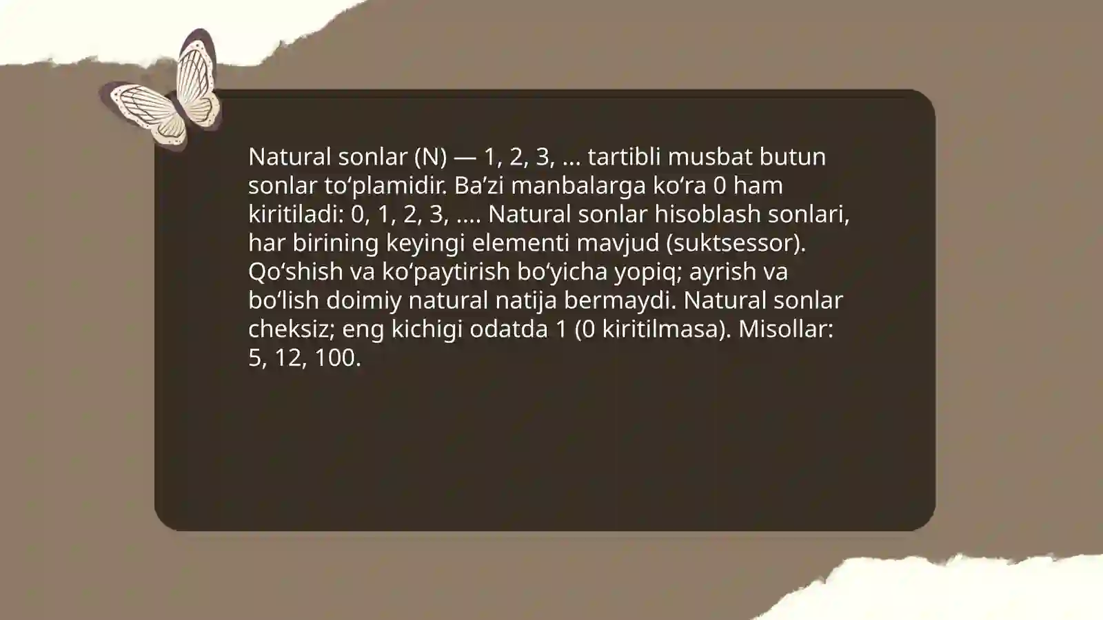 Natural sonlar 3