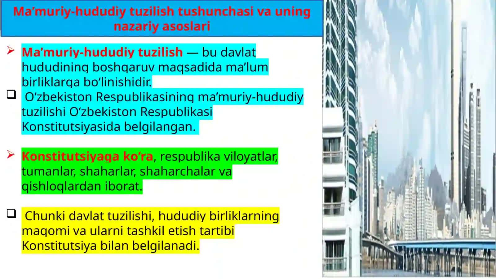 Konstitutsiyaviy huquq fanidan ta'lim 3