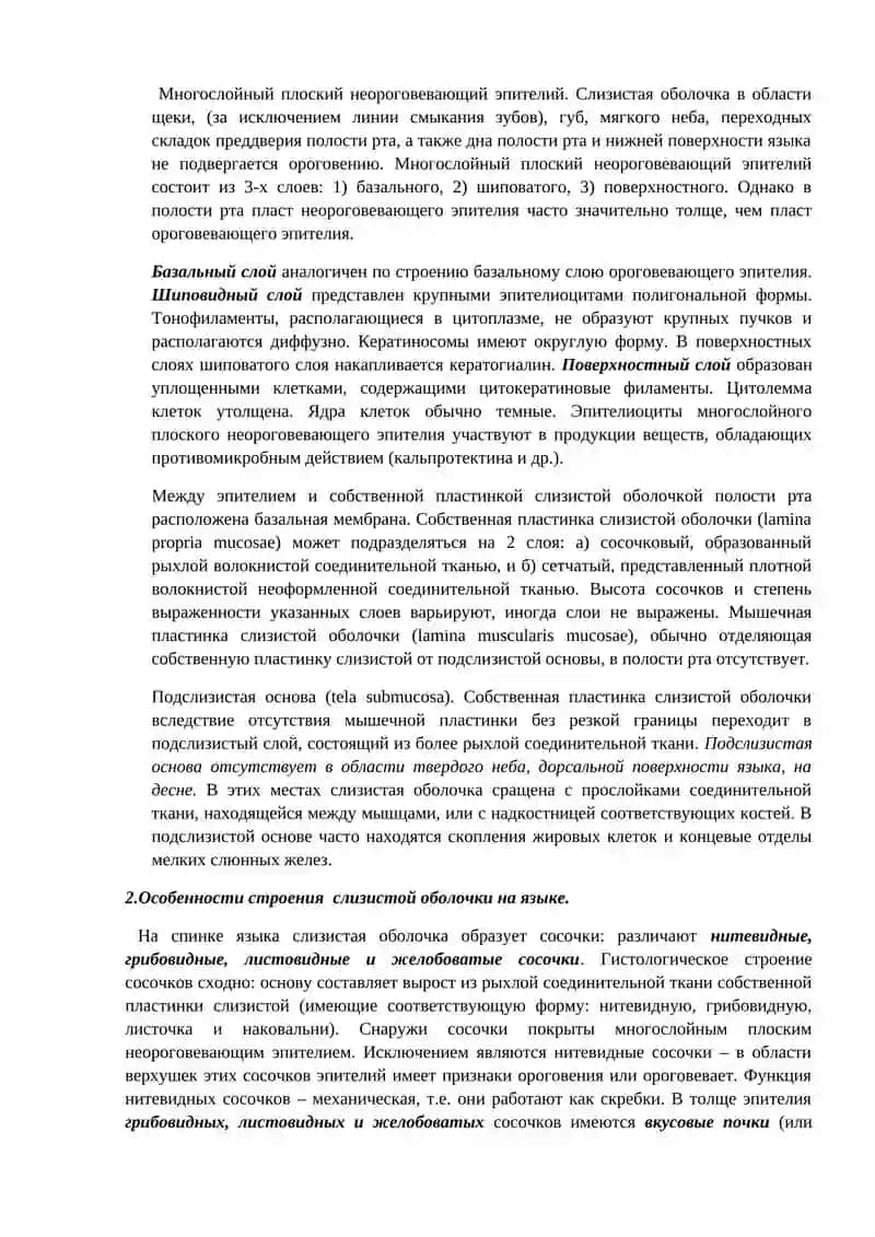 Строение слизистой оболочки полости рта в норме и при патологии у детей 3