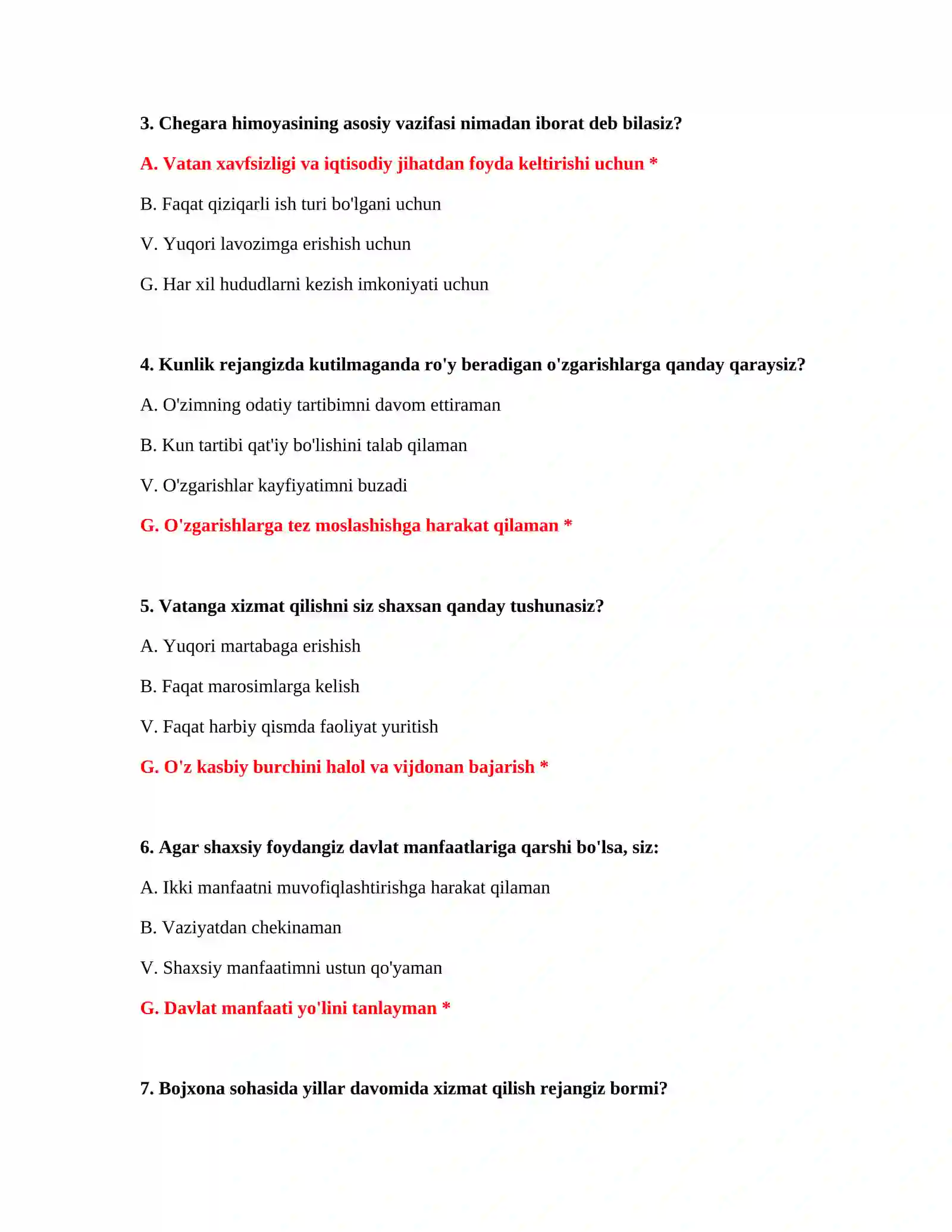 PSIXOTEST SAVOLLARI 3