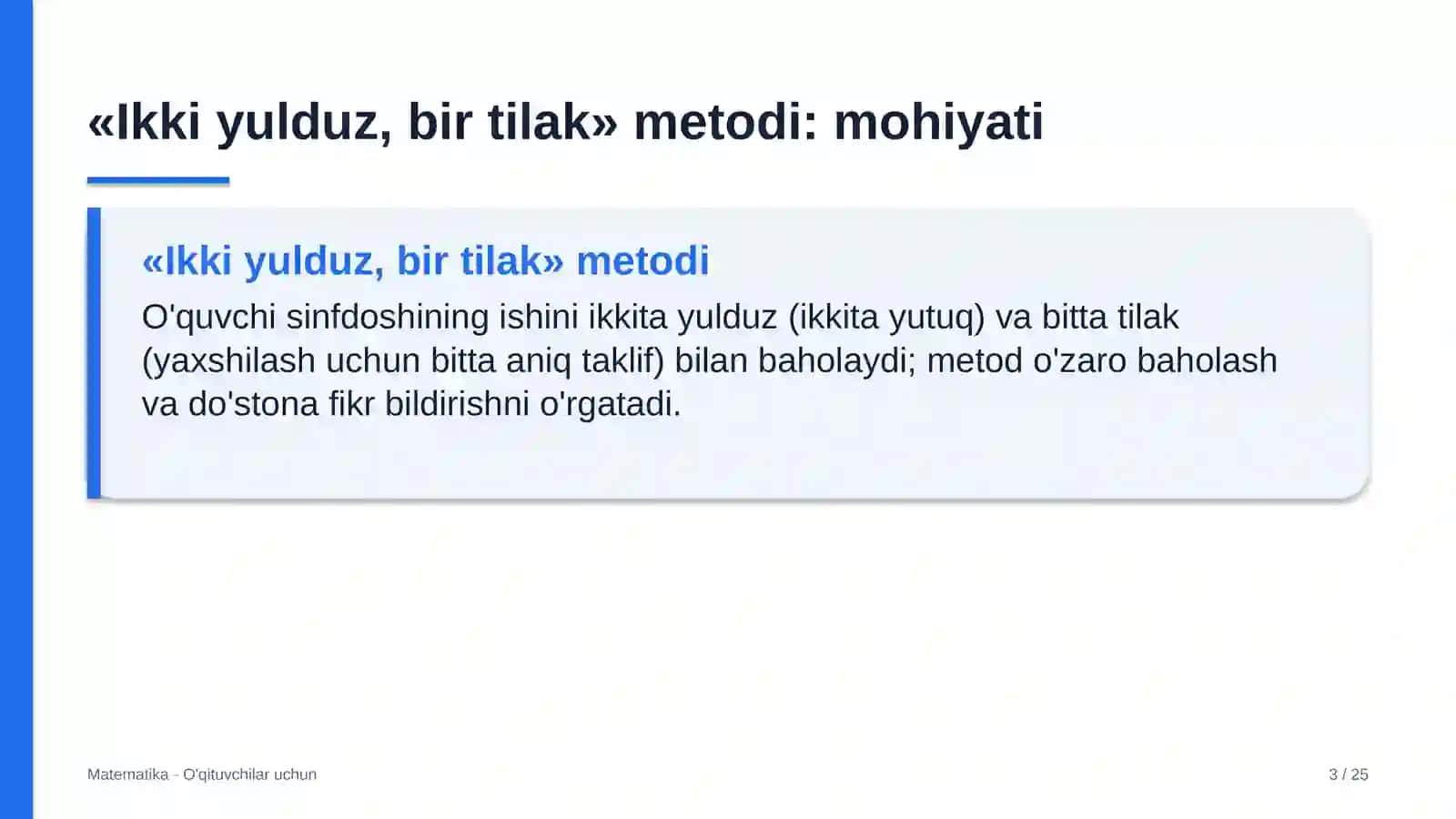matematika darslarida ikki yulduz bir tilak metodidan foydalanish 8107 3