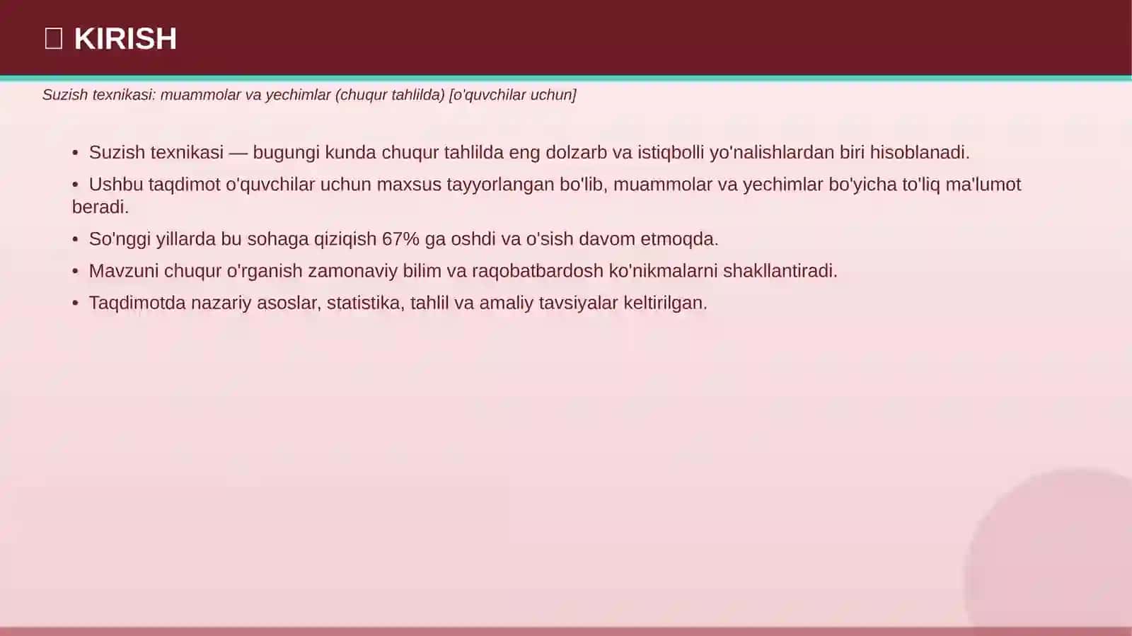 Muammolar va yechimlar — chuqur tahlilda 3