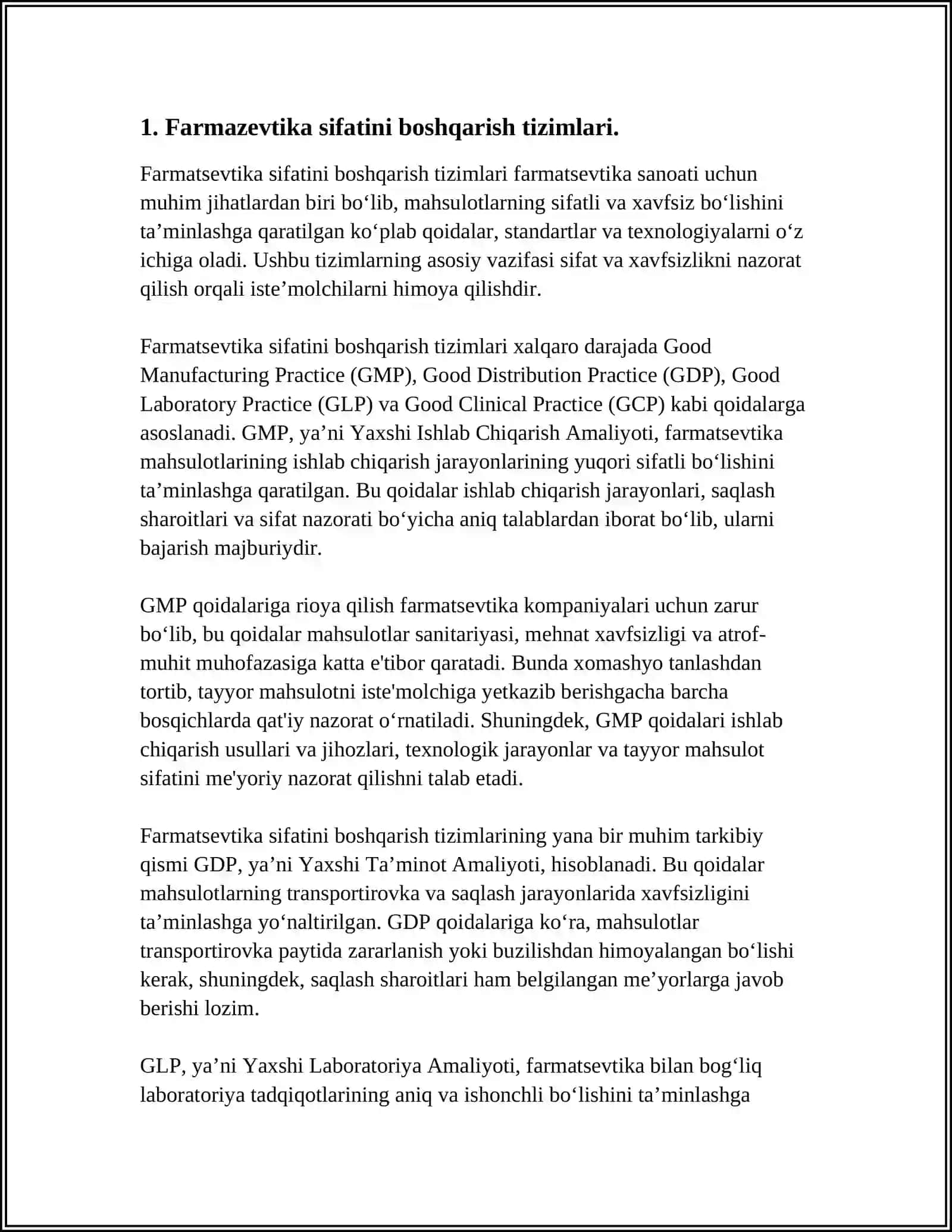 FARMASEVTIKA SIFATINI BOSHQARISH TIZIMINING HUJJATLARI 3