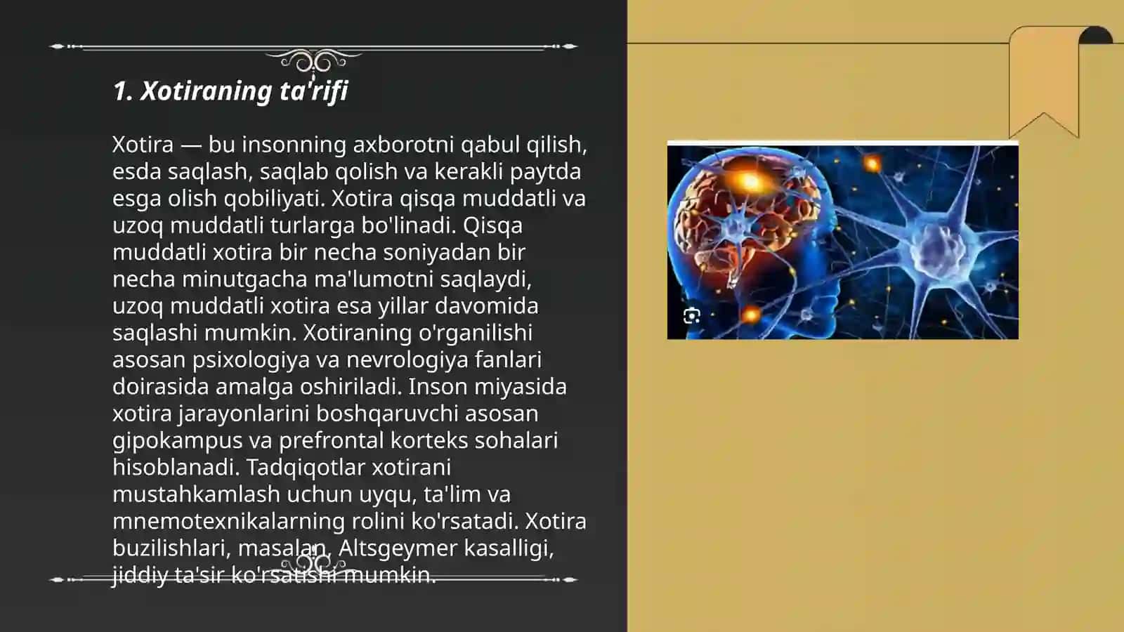 Xotira haqida tushuncha va uning nerv fiziologik asosi 3