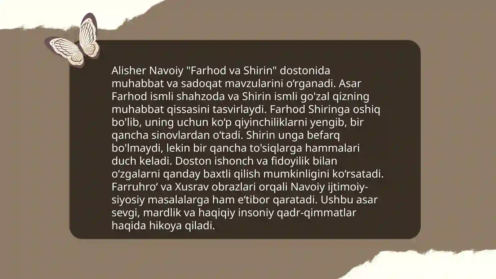 Alisher Navoiyning "Farhod va Shirin" dostoni 3