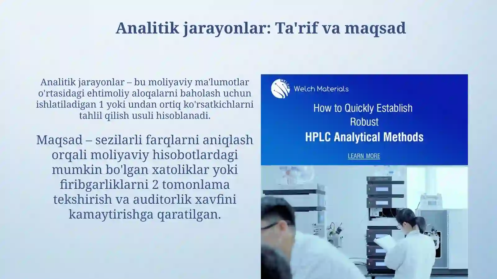 Analitik Protseduralar 3