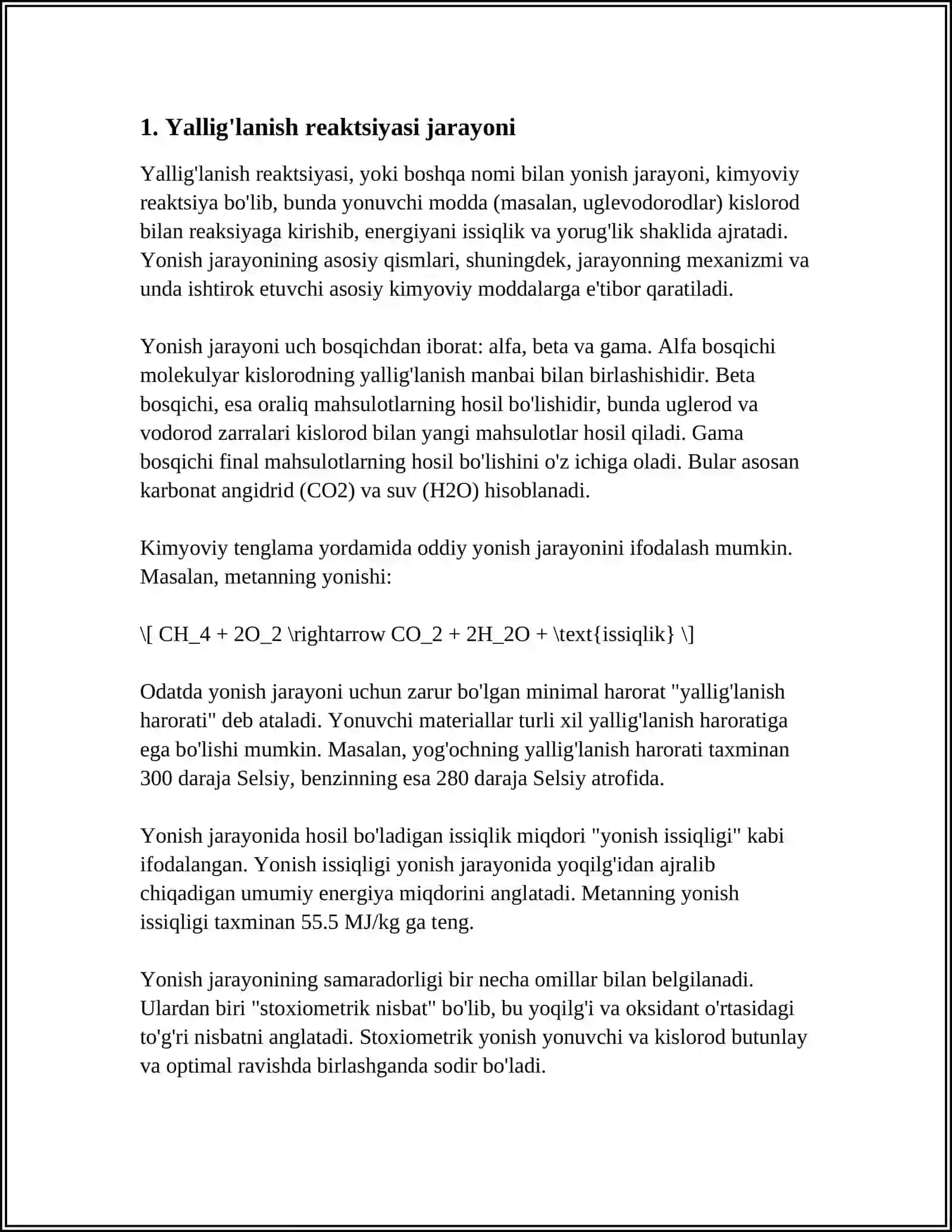 YALLIG'LANISH REAKSIYASI VAQTIDA HAJAYRALARNING ÓZARO TASIRI 3