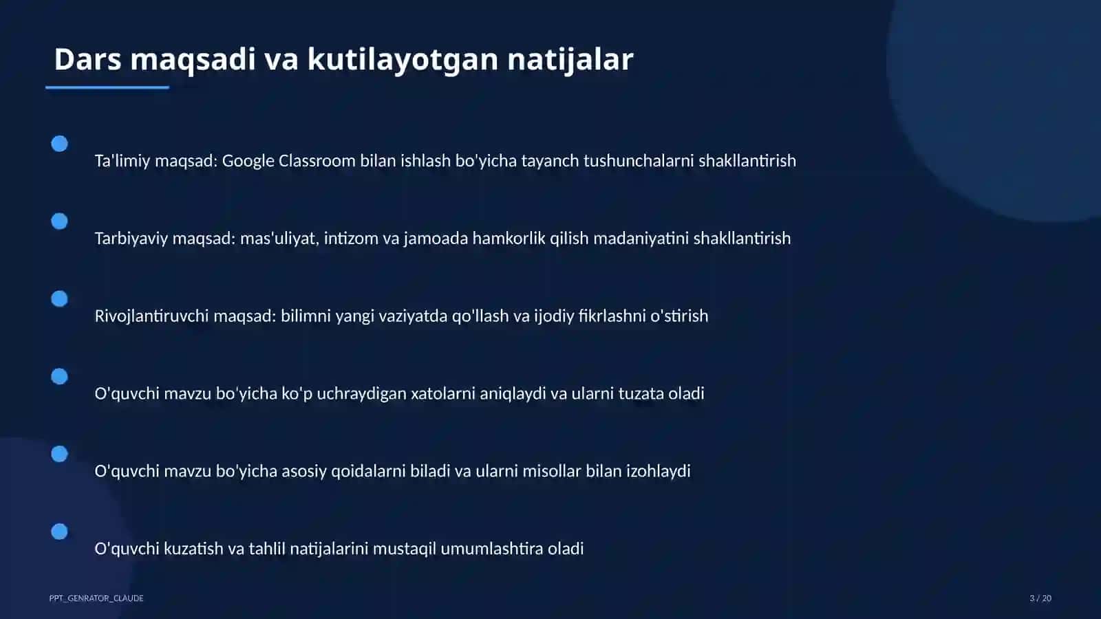 Google Classroom bilan ishlash 3
