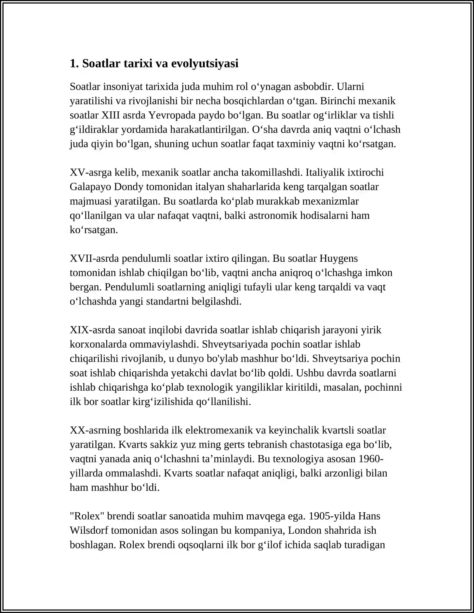 SOATLAR ROLEKIS HAQIDA 3