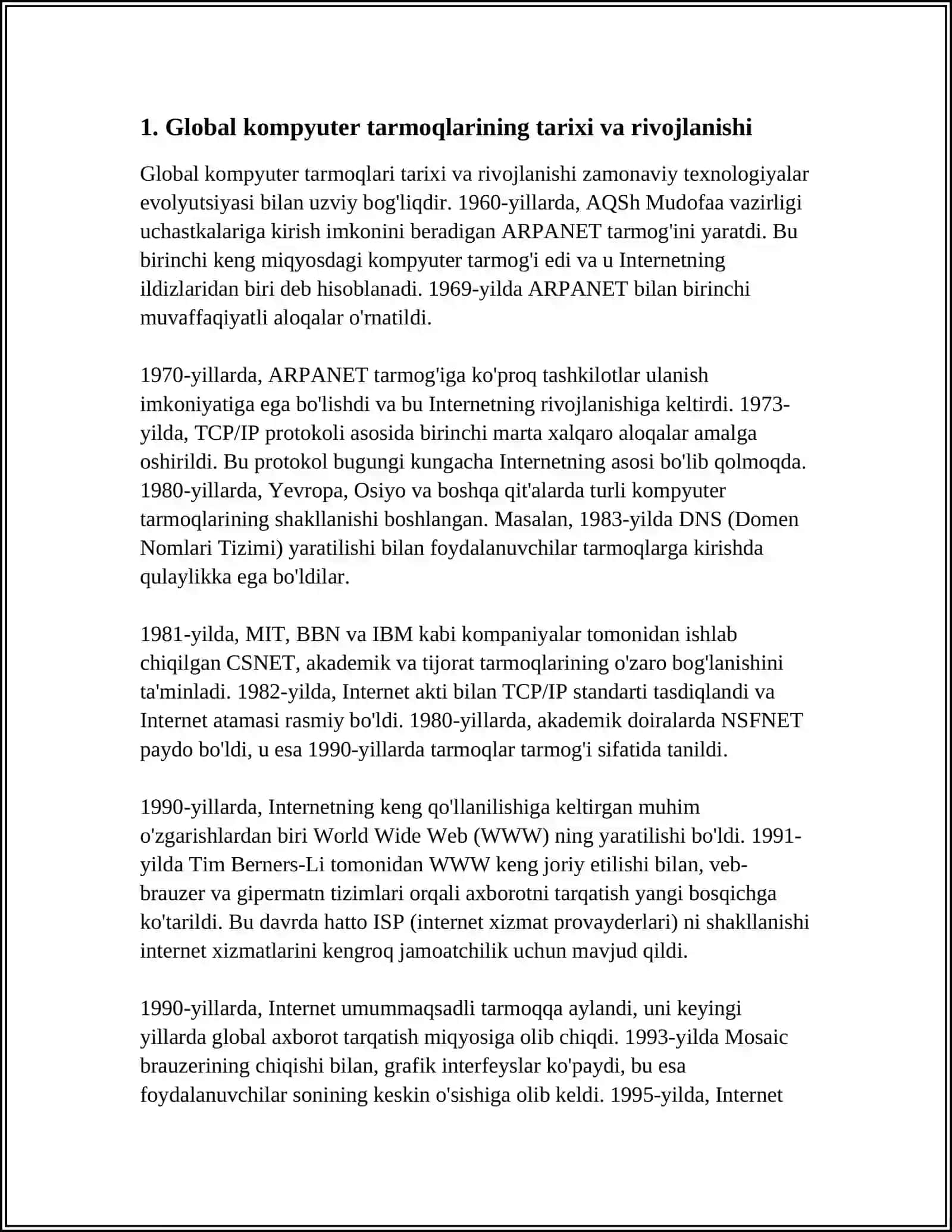 GLOBAL KOMPYUTER TARMOQLARI 3