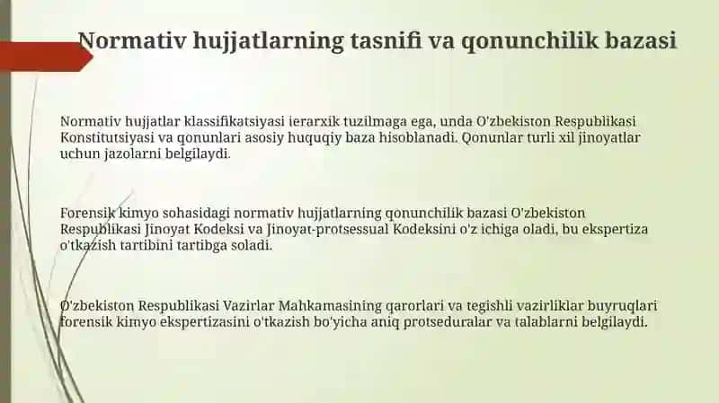 Sud kimyo sertifikatining amaliyoti uchun foydalaniladigan hujjatlar 3