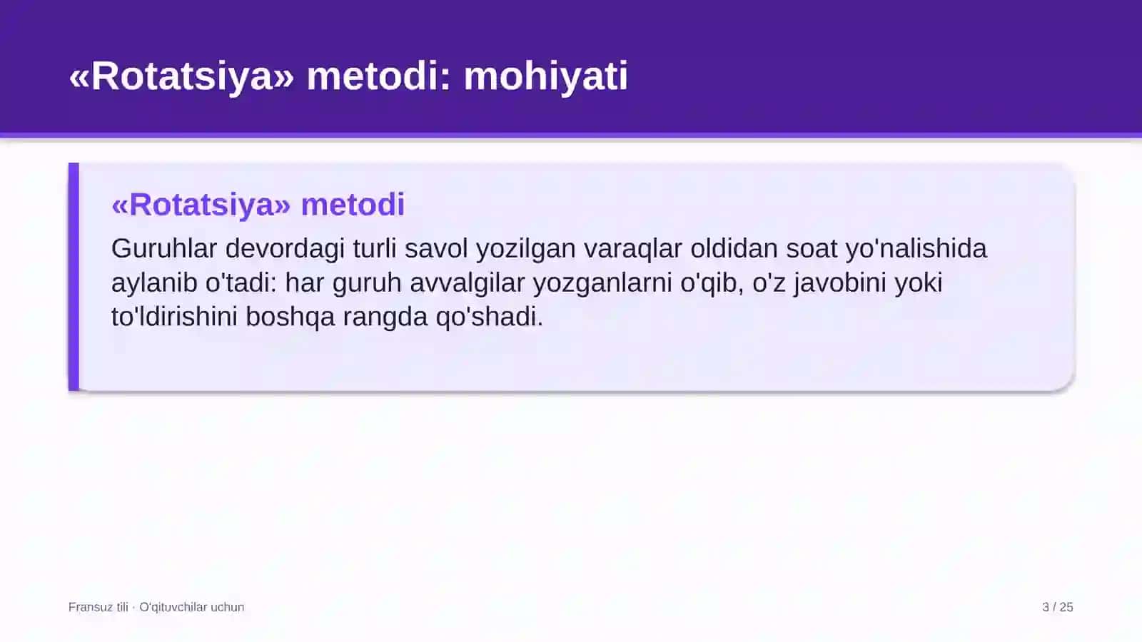 fransuz tili darslarida rotatsiya metodidan foydalanish 5372 3