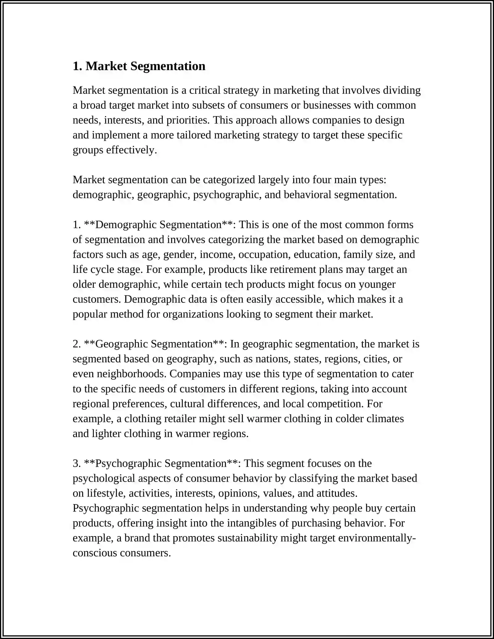 MARKET SEGMENTATION 3