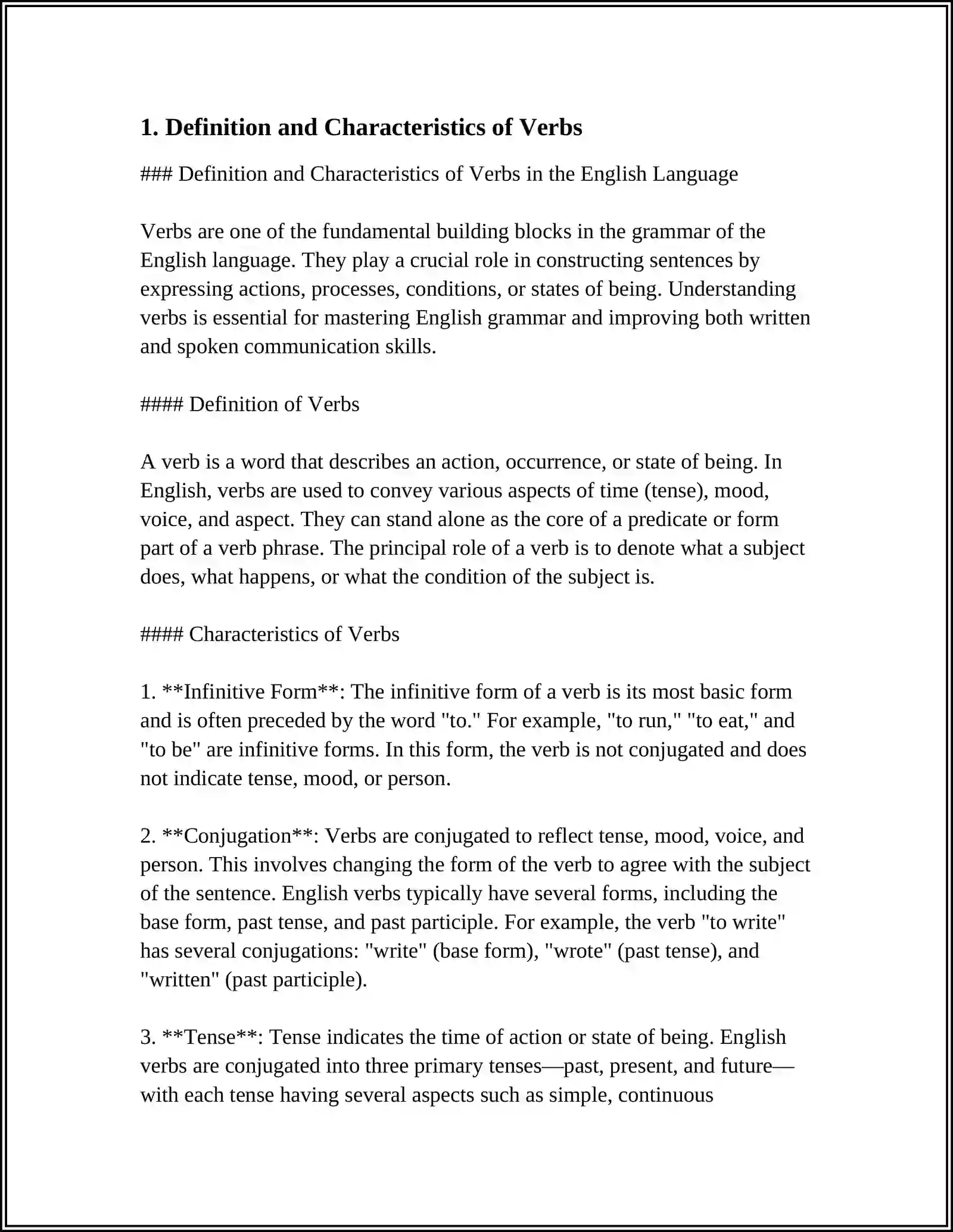 Theme: VERB AND MODAL VERBS 3