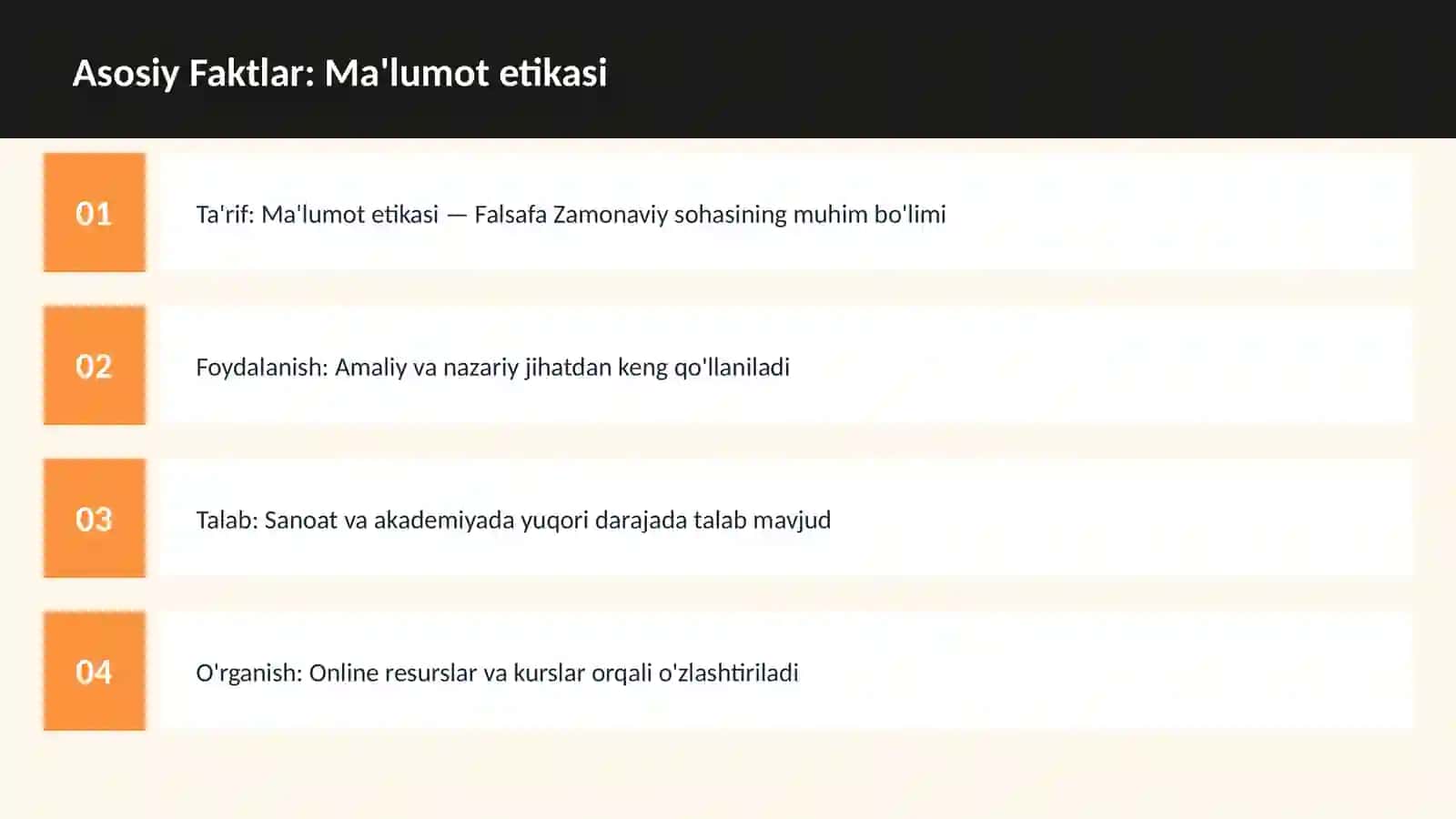 Ma'lumot etikasi 3