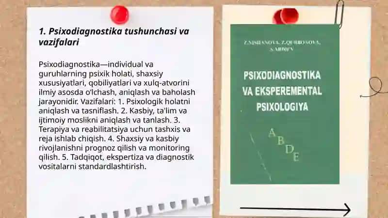 Psixodiagnostikaning Umumiy Tamoyillari va Psixodiagnostika Metodlari 3