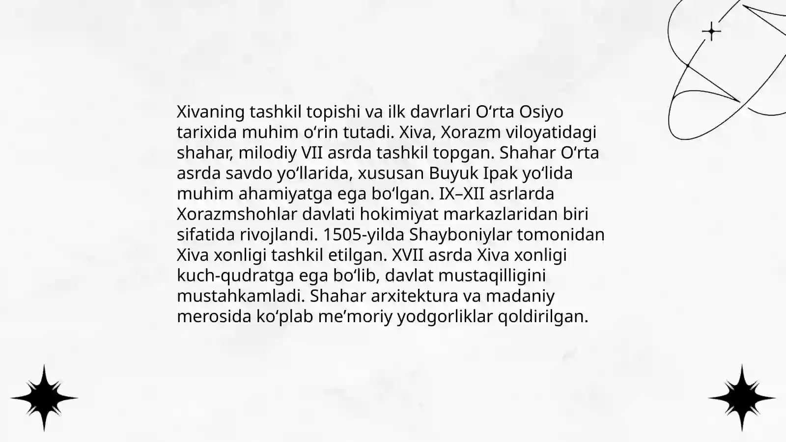 Xiva xonligi shaharlar tarixi 3